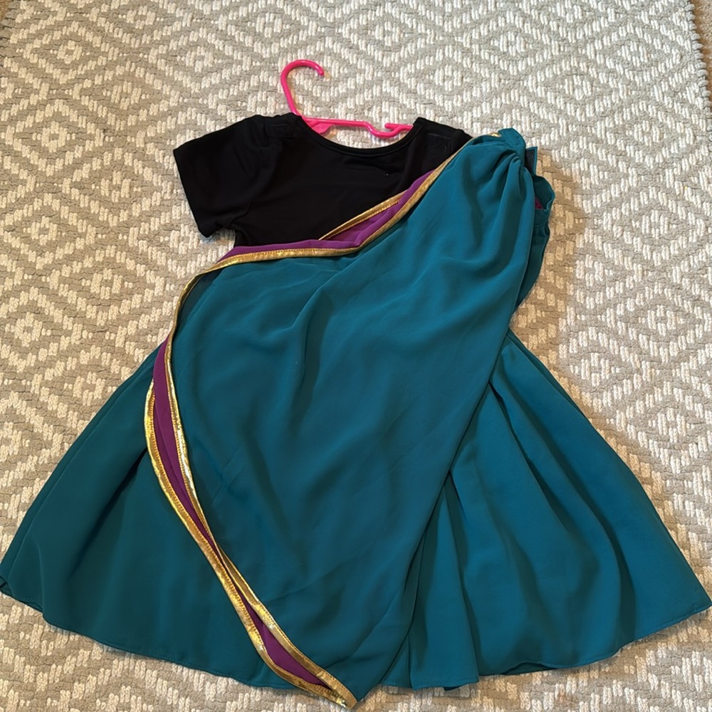 Taylor Joelle teal dress w/ cape - Picture 8 of 11